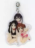 Yui Hirasawa & Mio Akiyama & Azusa Nakano (Swimsuit) Zipper Charm "Eiga K-on! in Namco Namja town" Galapon Street Stall Prize