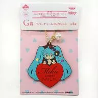 Hatsune Miku (Heart / Red) Rubber Charm Collection "Ichiban KUJI Hatsune Miku Brand Collaboration Miku wears MILK" G Award