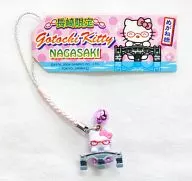 Hello Kitty (Meganebashi) Netsuke (prata / rosa claro) "Hello Kitty" Nagasaki Limited