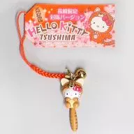 Hello Kitty (Gato Selvagem de Tsushima) Versão de Tsushima Netsuke (laranja) "Hello Kitty" Nagasaki Limited