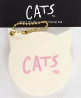 CATS スライドミラー 白 (ボールチェーン付き) 