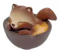 微笑(黑色)「狸子荞麦面吉祥物挂件」