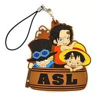 [Secret] 8. Luffy, Ace and Sabot "ONE PIECE Rubber Strap Collection Tarkole Vol. 6 Memory Taru Fusha Village Edition" event and store limited