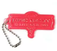 B'z Reflector Key Holder (Red) 「 B'z LIVE-GYM 2015 -EPIC NIGHT - 」 Venue Only Gacha Gacha