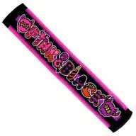 Lisa Pink & Black Muffler Towel "Lisa Live is Smile Always - Pink & Black -"