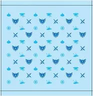 Monogara手巾(藍色&藍色)"勇者鬥惡龍"