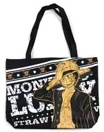 Monkey D. Luffy (Black x White) BIG tote bag "ONE PIECE"