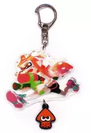 Girl (Gauge Max) Acrylic Key Holder with Squid Rubber Part 3 "Splatoon (Splaton)"