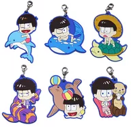 All 6 kinds set Uminokemomatsu Rubber strap Chikkhwa! "Ichiban KUJI Osomatsu ～ Summer! Sea! Vacation! ～" I Prize