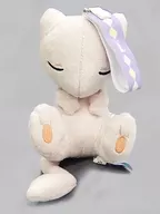 缪(双手胸口/双眼闭合)I LOVE MEW系有腰带的大毛绒玩偶