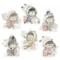 Juego de 6 tipos "Kyarafuurumu Osomatsu Acrílico key holder collection Caricature ver."