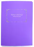 Reina Matsui magazine folder "Official Fan Club 『 RENA MATSUI Official Fan Club 』" continuation bonus