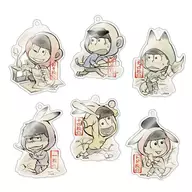 All 6 kinds set "Kyara Furu Osomatsu san acrylic key holder collection caricature ver. No-3"