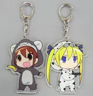 Yasuna & Sonya 5th Anniversary AMARUKO Acrylic Key Holder 2-piece Set "KILL ME BABY" C92 Goods