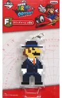 Mario (black suit) rubber charm "Ichiban KUJI Super Mario Odyssey" F Prize