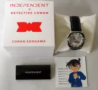 江戸川コナン 20周年記念オフィシャルコラボウォッチ 革バンドタイプ 「INDEPENDENT×名探偵コナン」