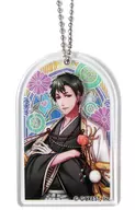 Fujime (una novia que se refleja en un espejo de agua y el despertar del sol) "100 Sleeping Princes and the Kingdom of Dreams Stained Glass Style Acrílico Key Holder, Second Edition"