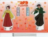 [A la carte] Hattori Heiji & Toyama Kazuha original acrílico stand (com cadeia de bolas) "Blu-ray/DVD Theater Version Case Conan to Beni no Koiuta TSUTAYA Limited Edition" Bônus especial incluído