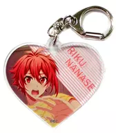 Riku Nanase (left front) "Idolish seven Inana Hiyori Trading Heart-Shaped Acrylic Key Holder"