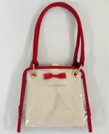 Clear Deco Bag (Red) Cube "earth music & ecology Japan Label"