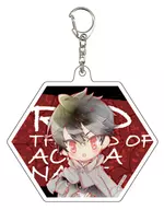 Tamao Yaegaki "Akranart Red Thread Acrílico Key Holder 6 Square"