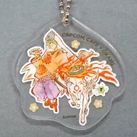 Amaterasu & イッスン & Ushiwaka "CAPCOM CAFE Shinjuku x Ogami Acrylic Key Holder"