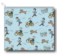 B. All-pattern (light blue) print pouch "YURI!!! ON ICE"