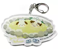 Katsuo Yuri x Pochacko Acrylic Key Holder "YURI!!! ON ICE x Sanrio Character Cats"