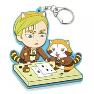 Rascal & Elvin Rubber Keyring "Araiguma Rascal x Shingeki no Kyojin"