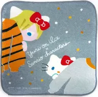 Yuri x Hello Kitty Hand Towel "YURI!!! ON ICE x Sanrio Character Cats"