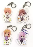 Flower Name & Tamate & 栄依子 & Kakan Acrílico Keyring Keyring 4 pcs set "Blu-ray/DVD Slow Start Gamers Limited Edition Volume 1" Bónus de compra