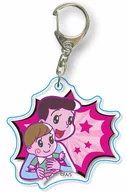 Mom and Hadime Acrylic Key Holder 「 Midnight! THE GENIUS Bakabon 」