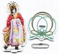 Soporte acrílico con soporte de llave dibujado por Kotaro Katsuura "Gintama : A Record of Staying in Kyoto Brunn" Estudio Cinematográfico Toei Uzumasa goods