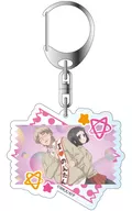 So 敦大 & Katagiron (Pink) Acrylic Key Holder "Akkun and Kanojo"