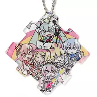 Set (White/SD) "Hatsune Mikki Mirai 2018 Puzzle Acrílico Keyring"