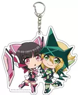 03. Moon Reading & Akatsuki Kiriuta (SD) Big Acrylic Key Holder "SENKIZESSHOU SYMPHOGEAR XD UNLIMITED"