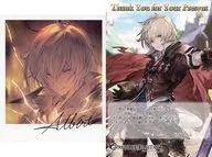 Albert Polaroid-style with signature illustration card and postcard with message "GRANBLUE FANTASY - Granblue Fantasy -" Valentine's White Day Campaign 2018