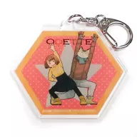 縁オレンジ 「オデット ODETTE アクリルキーホルダー 01」