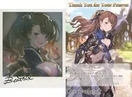 Beatrix Polaroid Style Illustrated Card with Sign and Postal Card with Messages "GRANBLUE FANTASY - Grand Blue Fantasy -" Valentine / White Day Campaign 2018