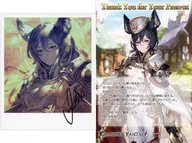 Irza Polaroid-style with signature illustration card and postcard with message "GRANBLUE FANTASY - Grand Blue Fantasy -" Valentine's White Day Campaign 2018