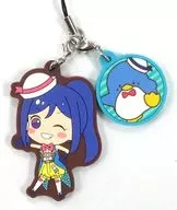 Kaminami Matsuura & Tuxedo Sam "Puchiguruu Love Live! x Sanrio Character Claws Rubber Strap Aqours"