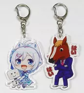 "Virtual YouTuber" C95 Goods Set of 2 Types of Acrílico Key Holders Silo & Buba-Ba-Acrylic Key Holders