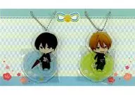 [Single item] SD acrylic charm 2-piece set "CD Dakaretai Otoko 1-i ni Odosarete Imasu. Take me on New Year's visit" C95 goods