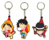 Monkey D. Luffy Tsumamare Key Holder Set (JF Limited with Luffy Jigoku Tea Party Edition Ver) "ONE PIECE" Jump Festa 2019 Goods