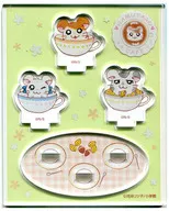 Hamtaro & Ribbon-chan & Koshi-kun "HAMTARO 20th Anniversary Hamtaro Cafe Acrylic Stand"