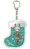Heki Hinase "On Air! Graph Art Design Acrylic Key Holder 02. Eme ☆ Kale & MAISY & drop & Sae Araki Christmas Ver."