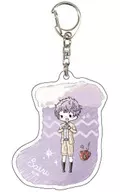Sari 雨知 "On Air! Graph Art Design Acrylic Key Holder 02. Eme ☆ Kale & MAISY & drop & Sae Araki Christmas Ver."