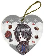 Rain "White and Black Alice Character Leather Charm 01. Graft Art Design".