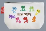 Collective Canvas Embroidery Pouch 「 pickles the frog - Frog pickles - 」