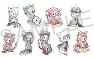 9-Type Set "BUNGO STRAY DOGS Retro Cute Acrylic Key Holder Cat Hood Ver."